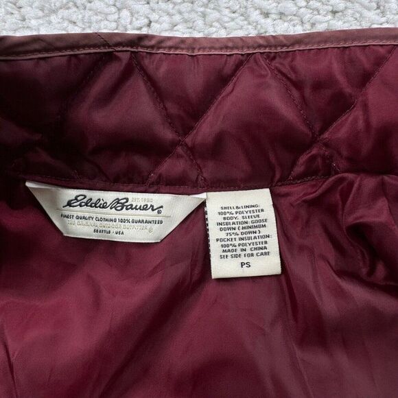 Eddie Bauer Goose Down Quilted Jacket Mauve Pink Small Petite - Picture 3 of 7